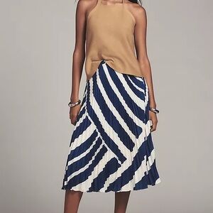 Anthropologie Women's the Valerie Pleated Midi Skirt by Maeve Size M
